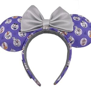 Purple and Silver Minnie Mouse Ears Headband
